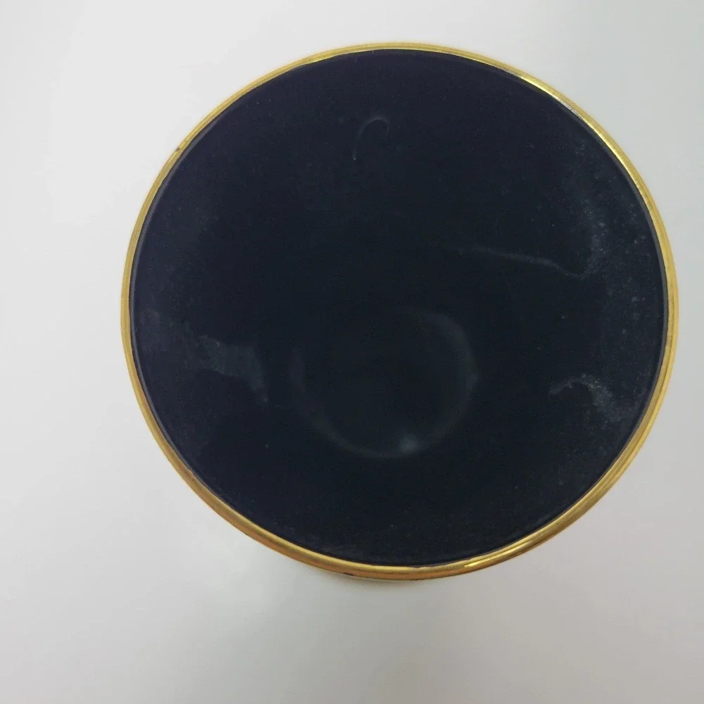 Original Toscana Vase Black Gold Cameo Italian‎ Hand-Arbeit Decor